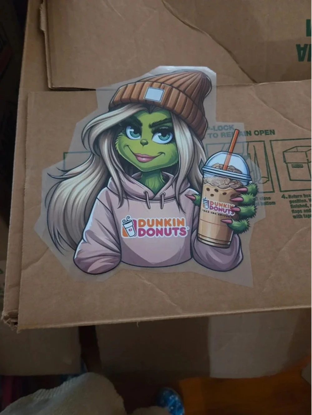grinch girl iron patch